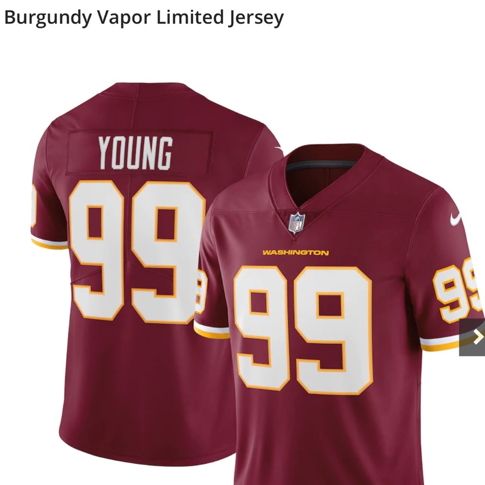 NWT Men's Washington Football Team Chase Young Nike Burgundy Legend Jersey